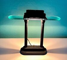 Vintage Art Deco Robert Sonneman Bankers Table Lamp Glass MCM picture