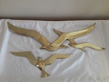 1960's Mid Century Brass Seagull Wall Hangings picture