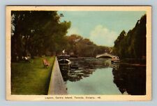 Toronto Ontario-Ontario, Lagoon, Center Island, Panoramic View Vintage Postcard picture