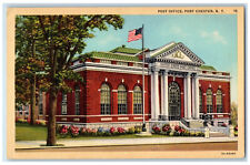 c1940's American Flag, Entrance to Post Office Chester New York NY Postcard picture