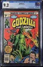 Godzilla #1 CGC 9.2  Off-White To White Pages - King Of The Monsters - 1977 picture