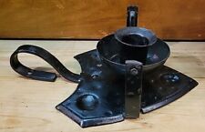 Antique Wrought Iron European Ships Gimbal Style Tapered Candle Holder picture