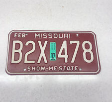 Vintage Expired Missouri B2x 478 License Plate picture