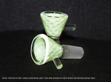 14mm SUPER 3D MELLOW GREEN SLIDE Tobacco Glass Slide Bowl 14 mm male picture