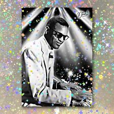 Ray Charles Holographic Headliner Sketch Card Limited 1/5 Dr. Dunk Signed picture