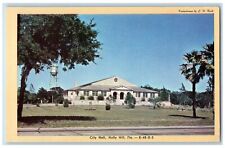 c1960 City Hall Exterior Building Holly Hill Florida FL Vintage Antique Postcard picture