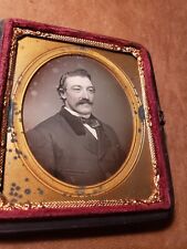 1/6th Plate Daguerreotype Very Handsone Well Dressed Mustached Man/Super Sharp picture