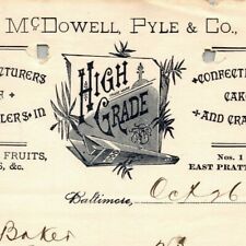 1898 Letterhead - McDowell, Pyle & Co. Foreign Fruits Baltimore Ephraim Baker*  picture
