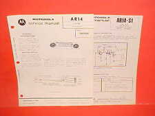 1972 MOTOROLA CAR AUTO AM RADIO SERVICE SHOP REPAIR MANUAL TM292M (1975 5TM292M) picture