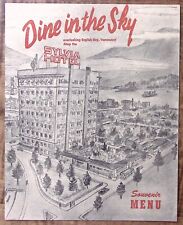 1940s SYLVIA HOTEL ENGLISH BAY VANCOUVER B.C SOUVENIR MENU DINE IN THE SKY Z3637 picture