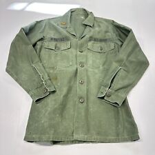 VTG 60s Vietnam Sateen OG 107 US Military Army Green Utility Distressed picture
