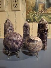 Dream Amethyst Tower and Sphere Set (Large) picture