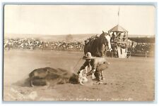 c1910's Buffalo Vernon At The Round Up Pendleton Oregon OR  RPPC Photo Postcard picture