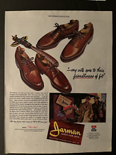 JARMAN SHOES FOR MEN BUY WAR BONDS SHOES VINTAGE PRINT AD 1944 picture