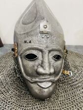 Medieval Knight Mask Ottoman Empire Helmet With Chainmail - Medieval Norman Half picture