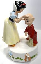 VTG Disney Sankyo Snow White & Dopey Music Box Whistle While We Work Figurine picture