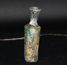 Authentic Ancient Roman Glass Bottle Vessel in Good Condition from Middle East picture