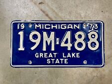 1973 Michigan￼MANUFACTURER  License Plate picture