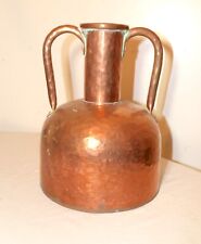 antique hand made hammered thick copper double handle metal moonshine jug pot 2 picture