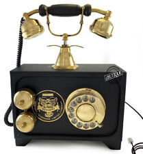 Beautiful Vintage Rotary Wooden Brass Antique Western Telephone Company Replica picture