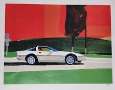 Vintage 1980s Robert M. Cunningham Signed Print Of 1989 Corvette Car 209/250 picture