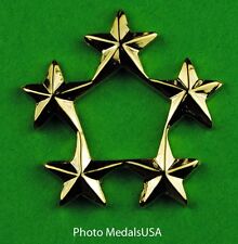 5 Star General Rank gold - collar, shirt, hat, ball cap insignia . picture