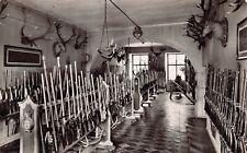 RPPC Erbach Palace Odenwald Germany Hunting Deer Trophy Photo Vtg Postcard X4 picture