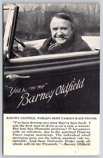 Barney Oldfield Race Car Driver Plymouth Advertising Uncommon Car View 1930s S1 picture