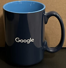 GOOGLE Logo Coffee Cup Mug Navy Midnight Blue Wide Handle 14 oz Ounce picture