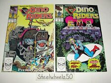 Dino Riders #1 & 2 Comic Lot Marvel 1989 Questar 1st Appearance Kelley Jones HTF picture