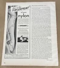 Perkin Elmer Corp Nylon 1949 originl vintage print ad 1940s art fashion industry picture