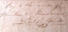 RARE 1/2 CHECK SIGNED BY CONGRESSMAN LESLIE COMBS. BORN 1793 WOUNDED WAR OF 1812 picture