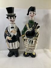 Vintage Swank Member Bagpiper Scotch and Bourbon Decanters Set of 2 picture