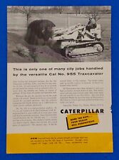 1959 CATERPILLAR No. 955 TRAXCAVATOR ORIGINAL PRINT AD BURLEY IDAHO CAT TRACTOR picture