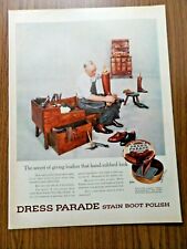 1954 Shinola Dress Parade Boot Polish Ad Secret of Giving Leather Hand-Rubbed picture