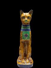 Antique Statue Goddess Bastet From Rare carved Ancient Egyptian Antiques Gods BC picture