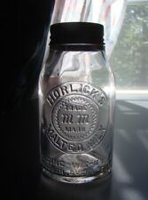 Antique HORLICK'S MALTED MILK -RACINE-WIS Jar w/ Embossed Cap picture