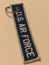 US Air Force Blue White Stitched Keyring Accessory picture