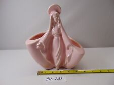 VINTAGE HULL ART POTTERY FIGURAL MADONNA PINK VIRGIN MARY RELIGIOUS MCM picture