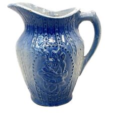 Antique Salt Glaze Blue & White Stoneware 7