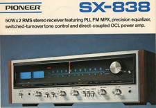 Vintage Pioneer SX-838 Receiver Equalizer Brochure picture