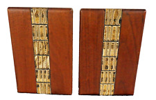 MCM Martz Walnut Bookends Inset Pottery tiles Marshall Studios Modernist - 1960s picture