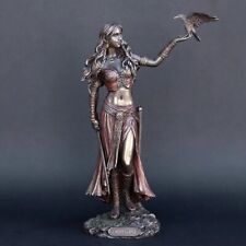 Morrigan The Celtic Goddess of Battle with Crow & Sword Bronze Finish Statue  picture