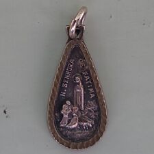 Vintage Our Lady Teardrop Metal Pendent  picture