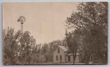 Postcard  Vintage Midwest Farm House with Windmill Nebraska cir. 1904/20   B 25 picture