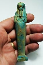 ZURQIEH -AS20624- ANCIENT EGYPT. 26TH DYNASTY. FAIENCE USHABTI. 600 - 300 B.C picture