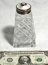Hroar Prydz Crystal White Guilloche Enamel Silver Top Salt/Pepper Shaker Norway picture