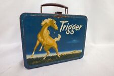 Vintage 1950s Thermos Trigger Metal Lunchbox Roy Rogers Western Era picture