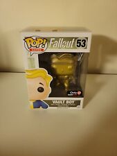 Funko Pop Games Fallout Gold Vault Boy Gold #53 Gamestop Exclusive Brand New  picture