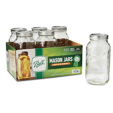 Wide Mouth 64oz Half Gallon Mason Jars with Lids & Bands, 6 Count picture